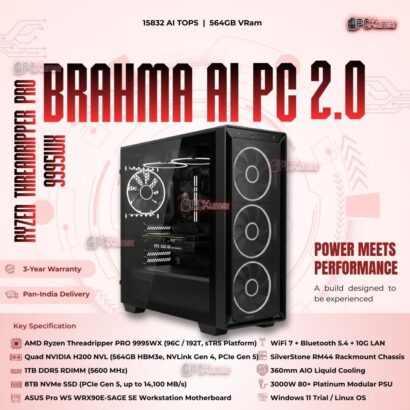 Kumars "Brahma AI PC 2.0 " with 15832 AI TOPS 564GB VRam