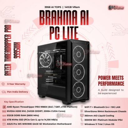 Kumars "Brahma AI PC Lite " with 3958 AI TOPS 141GB Vram