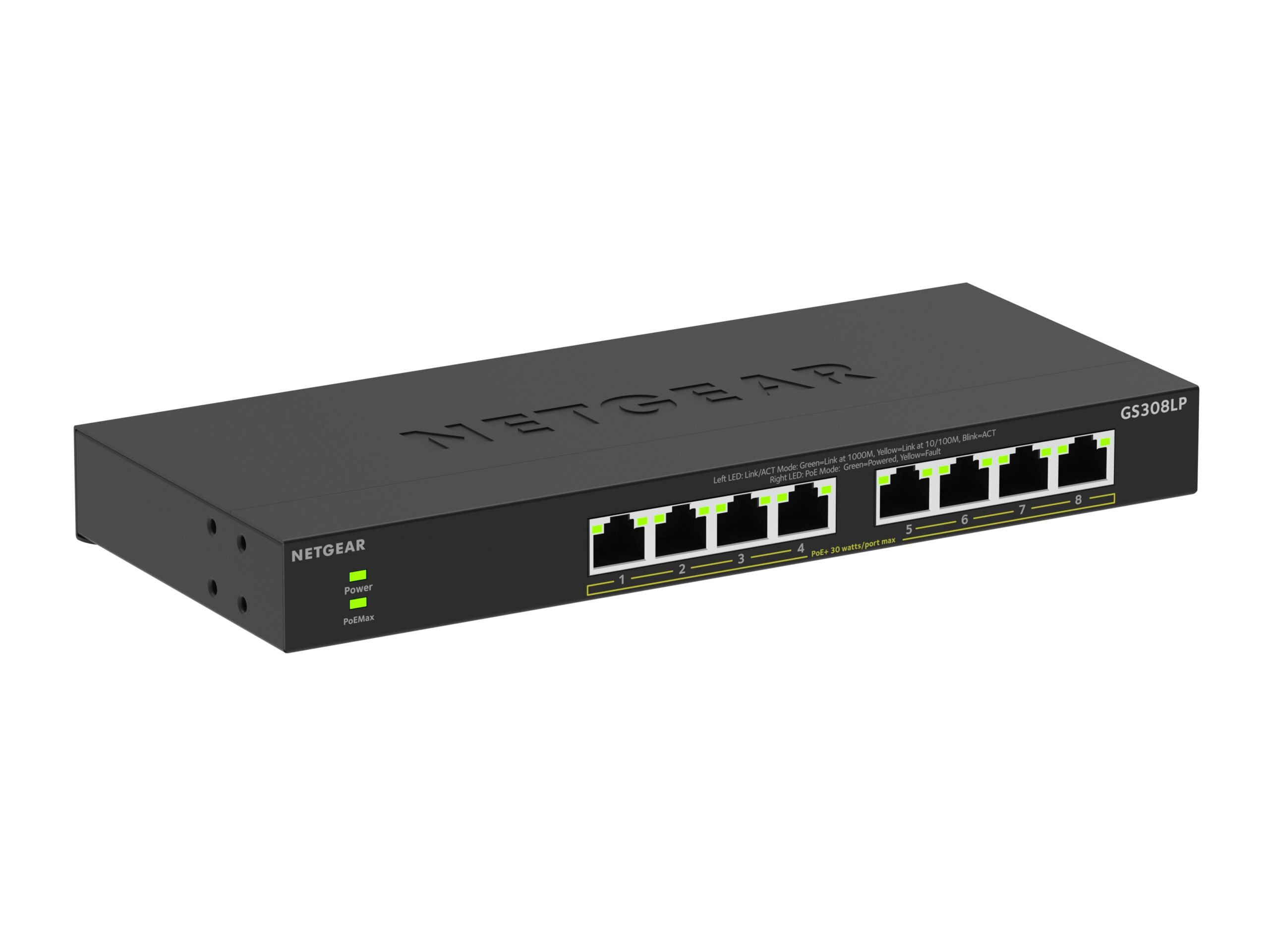 Netgear GS308LP 8 Port Unmanaged Poe Gigabit Switch