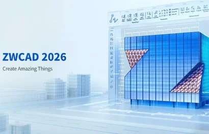 ZWCAD Professional 2026 CAD software interface for 2D drafting and 3D modeling