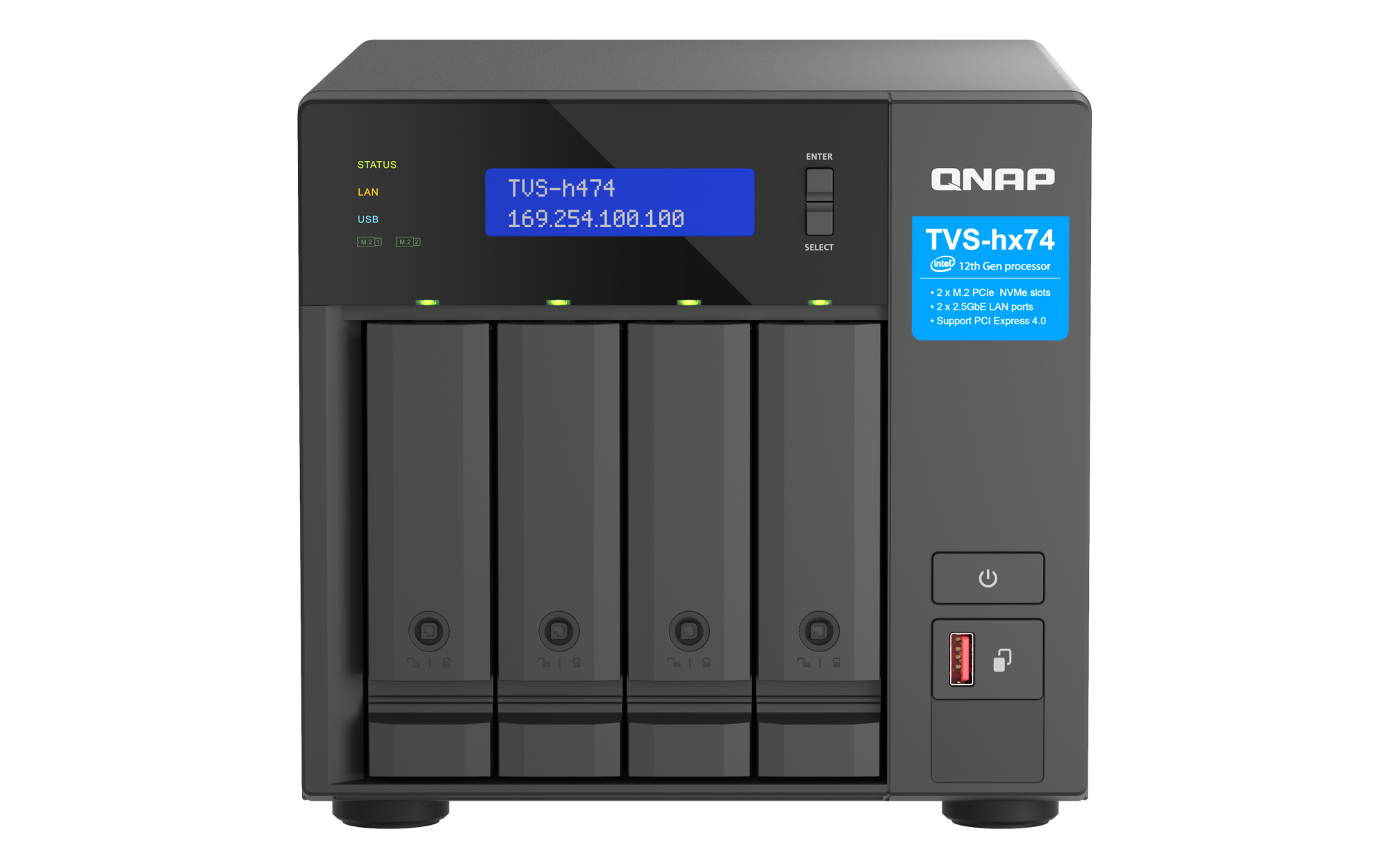 QNAP TVS-h474-PT-8G 4 Bays Nas Box