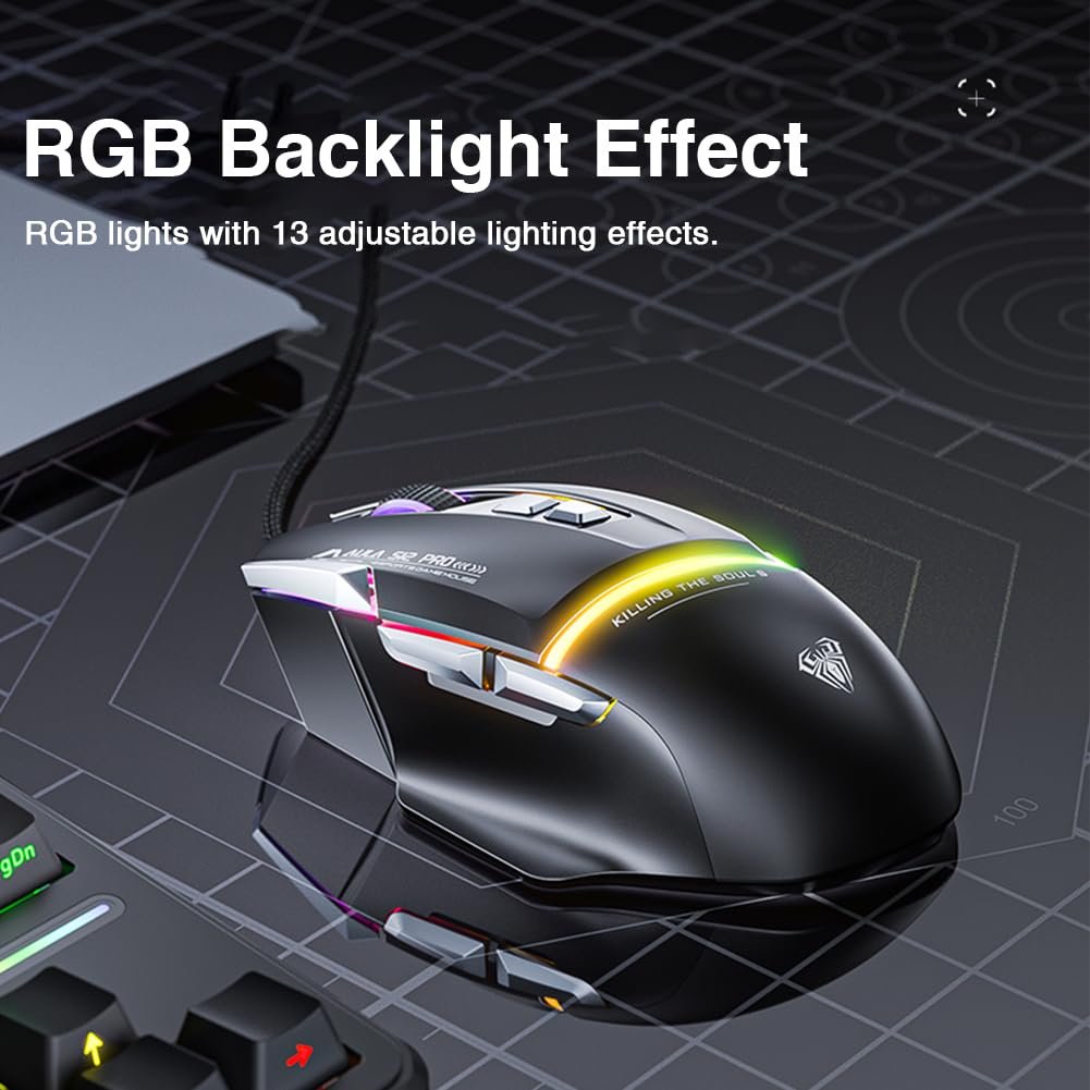 S12Pro Wired Gaming Mouse 12800 DPI