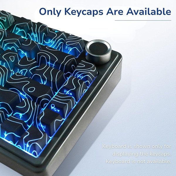 AULA Black Contour Key Cap 80pc