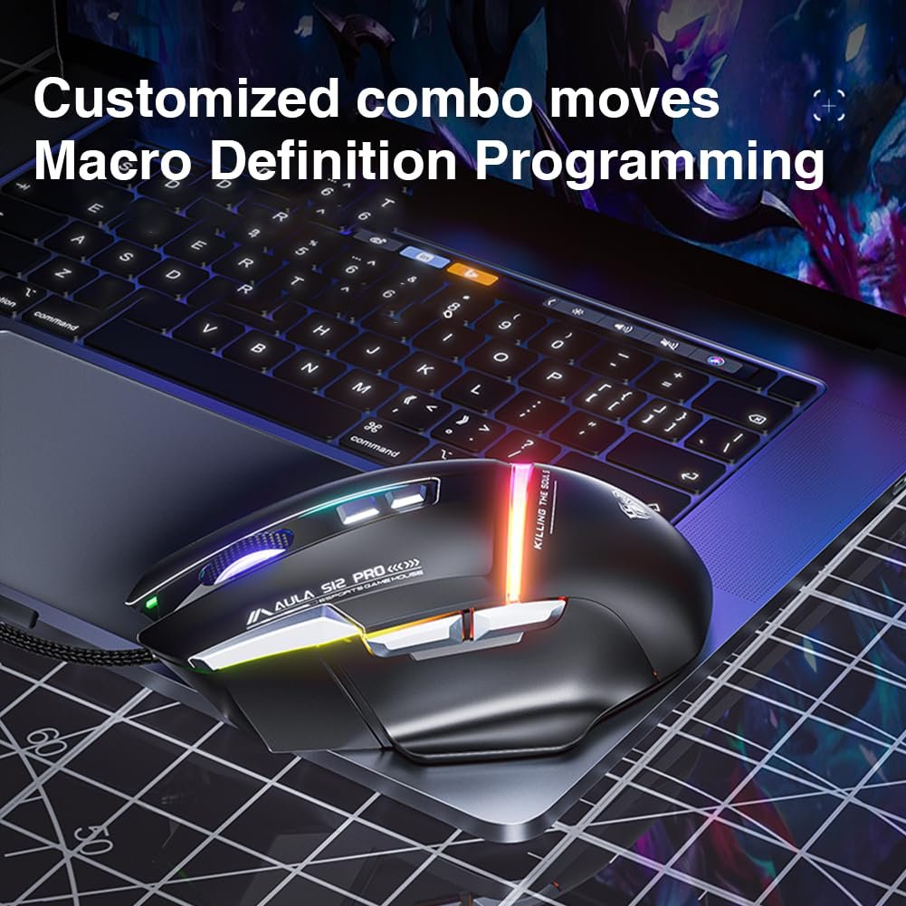 S12Pro Wired Gaming Mouse 12800 DPI