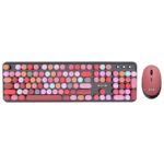 Aula AC306 wireless office keyboard retro keycaps multi color