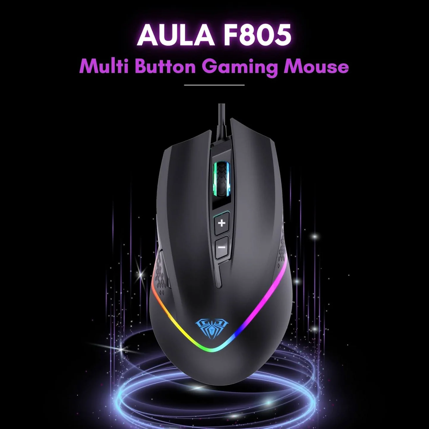 AULA F805 Multi-Button Gaming Mouse