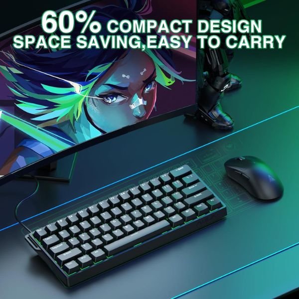 AULA 60% side printed pbt keycap meteor magnetic switch (WIN 60HE)