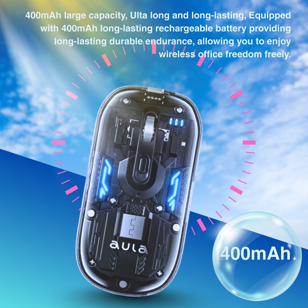AULA AM210 Wireless Mouse (Black)