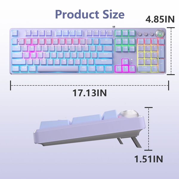 Aula F2088 pro Mechanical Keyboard Purple Red switch