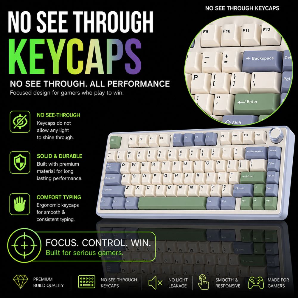 Aula 3in1mechanical KB,-CEDAR GREEN REAPER Switch-F75 CGR