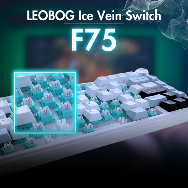 Aula 3in1mechanical KB,-Ice Blue ice vein switch-F75IUV