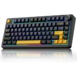 Aula 3in1mechanical KB,-THUNDER BLACK GRAY WOOD Switch-F75 TBW