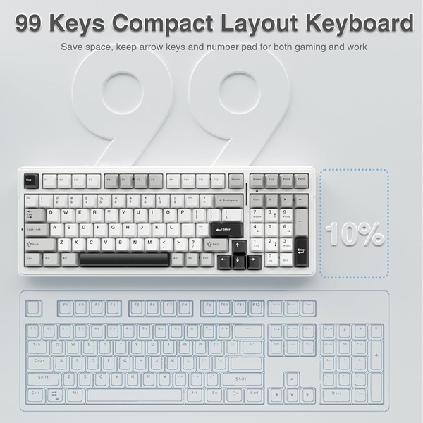Aula 3in1mechanical KB,-GREY-WHITE GRAY WOOD Switch-F99 GRWW
