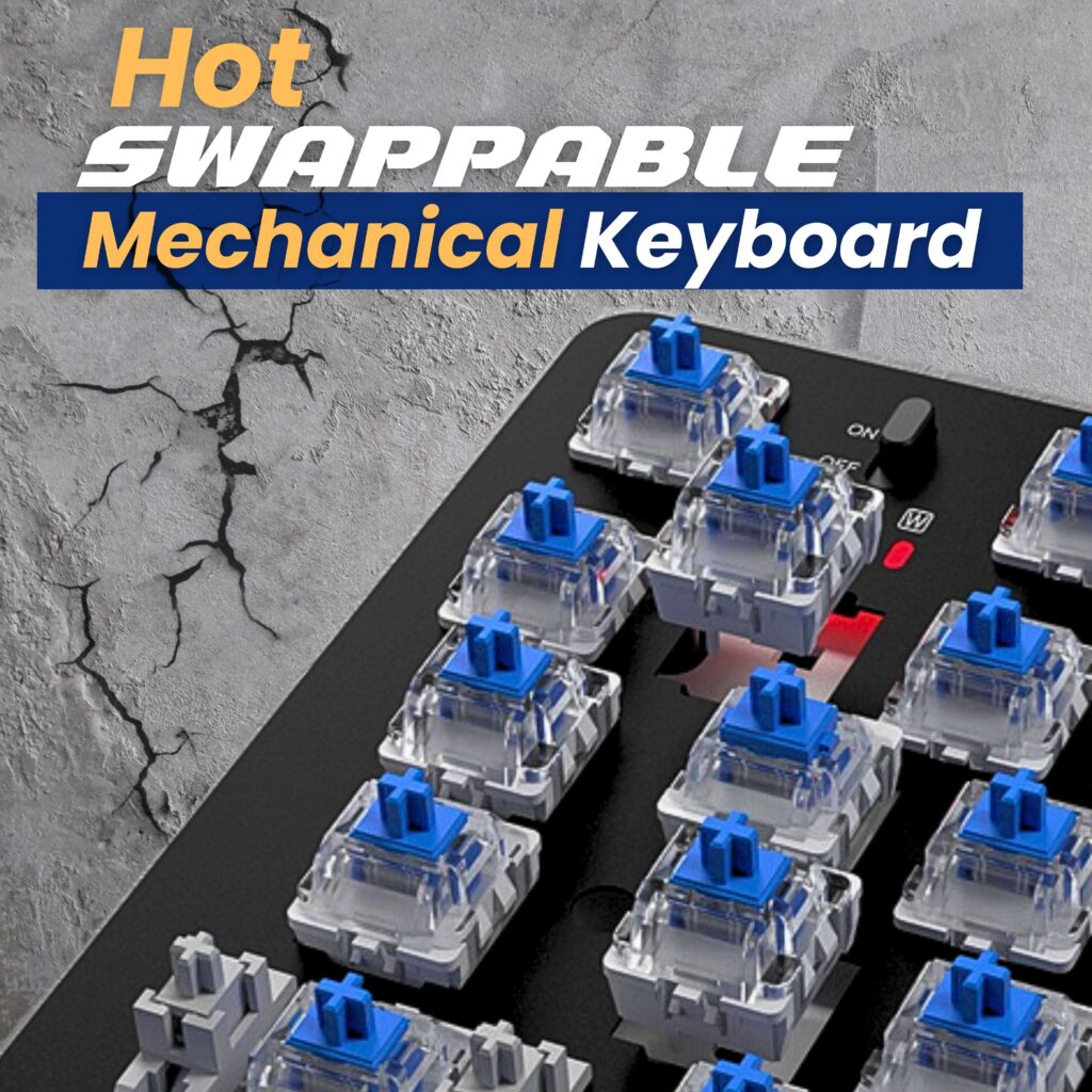 AULA 3-In-1 (2.4G/Bluetooth/Wired) TKL Mechanical Gaming Keyboard With Knob