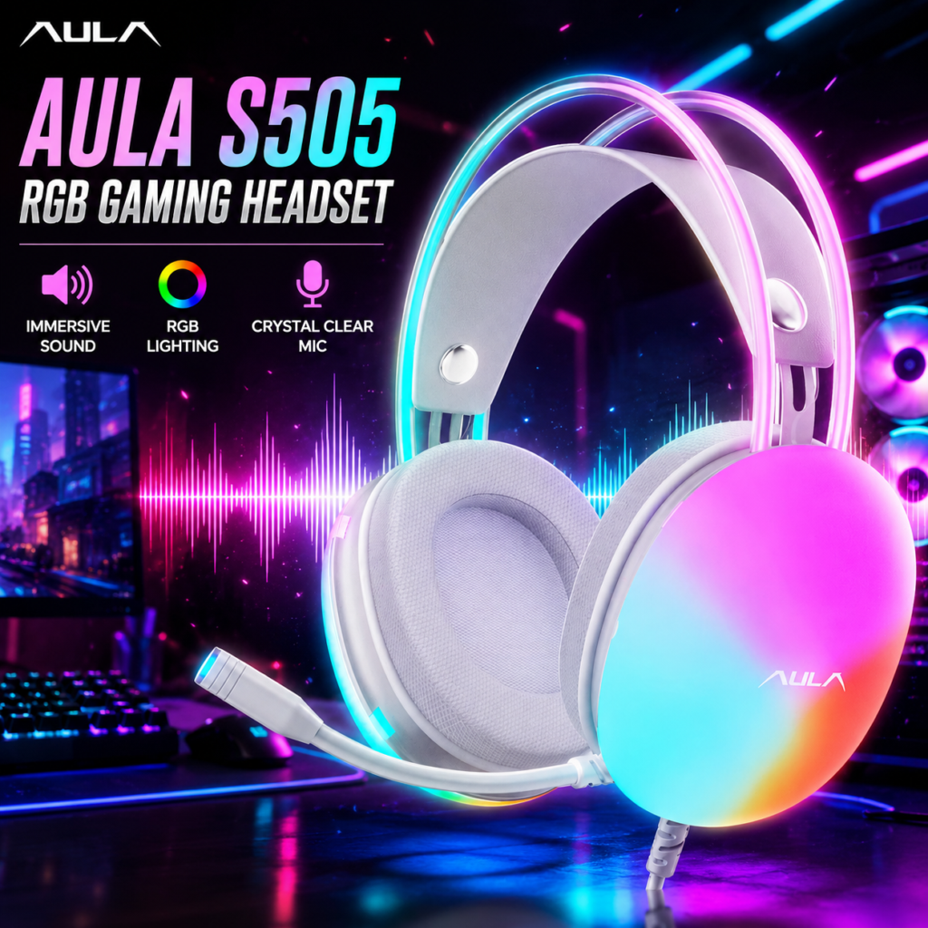 Aula S505 Gaming Headset Pink
