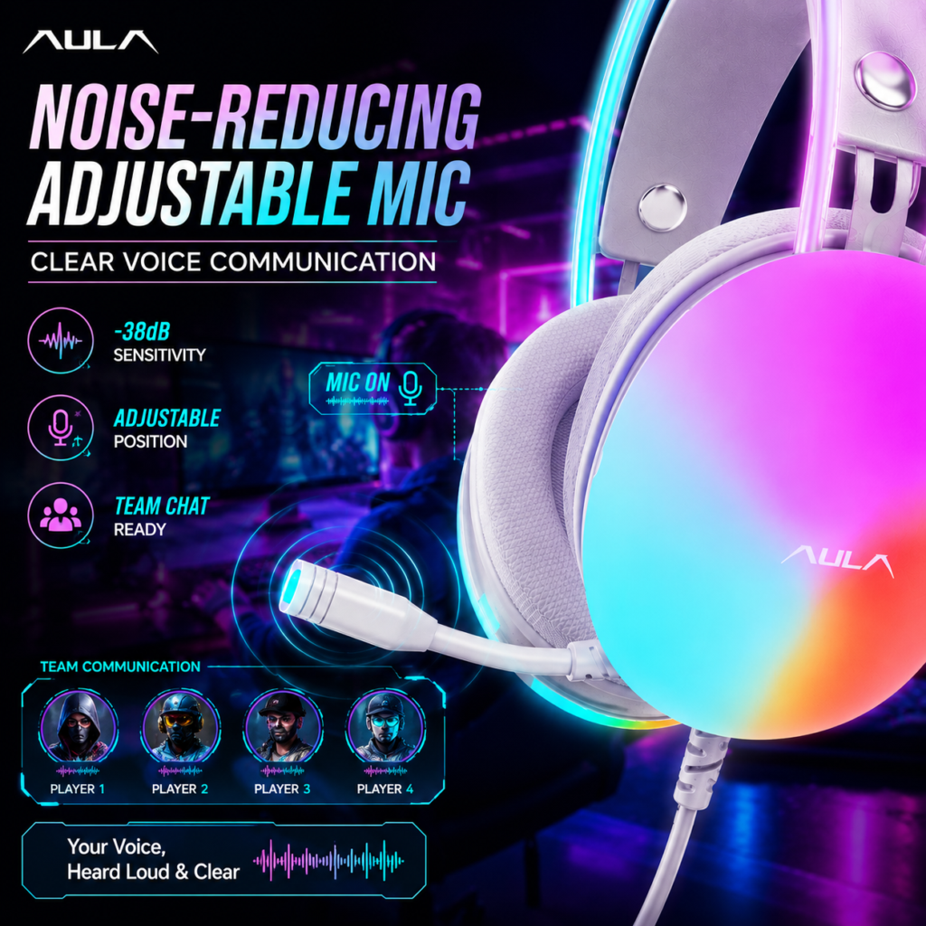 Aula S505 Gaming Headset Pink