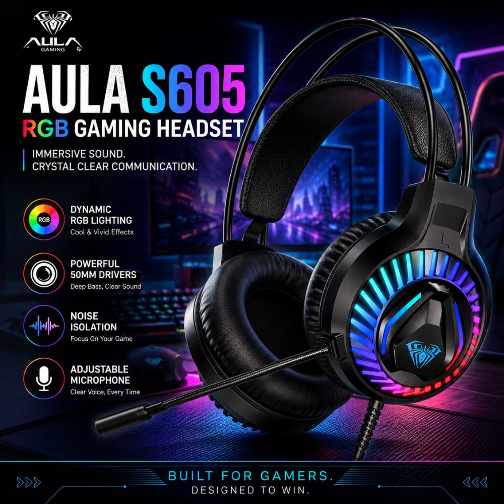 Aula S605 Gaming Headset Black