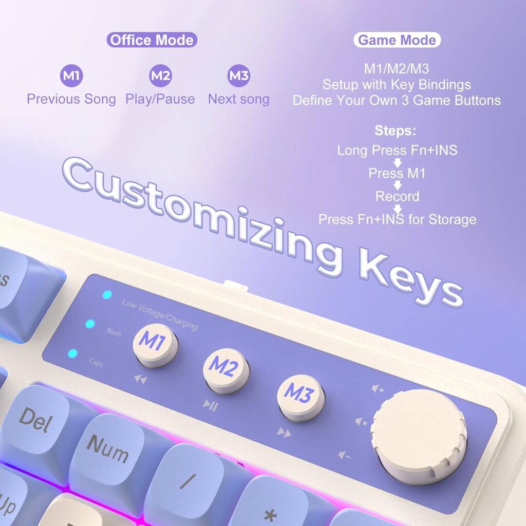 AULA Mechanical Keyboard S99 Blue &White