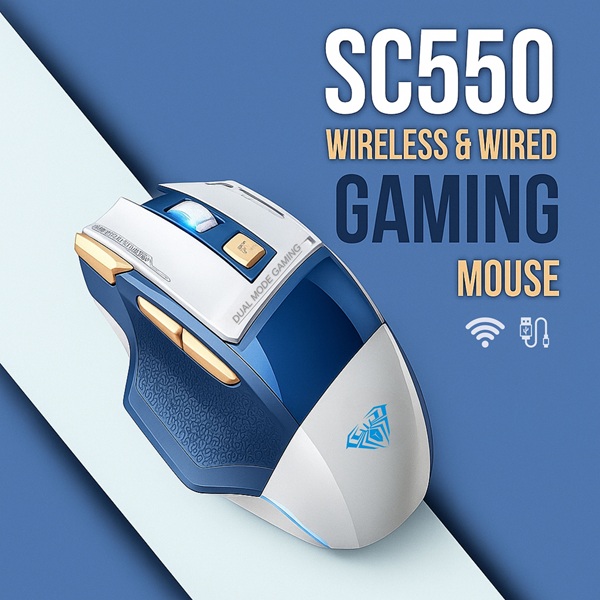 Aula SC550 Wireless Gaming Mouse Blue