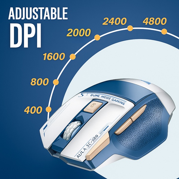 Aula SC550 Wireless Gaming Mouse Blue