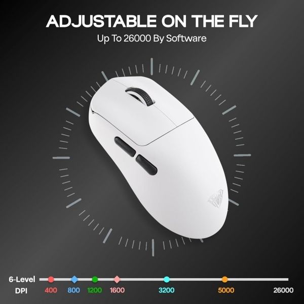 SC800 Tri-Mode (2.4G/BT/Wired) Gaming Mouse | 37g Ultra ( White )
