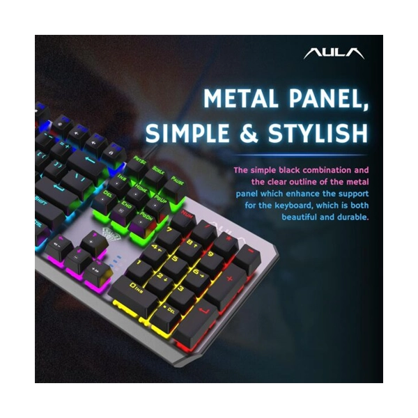 AULA F2066-II USB Full Size Wired Mechanical Gaming Keyboard | Black