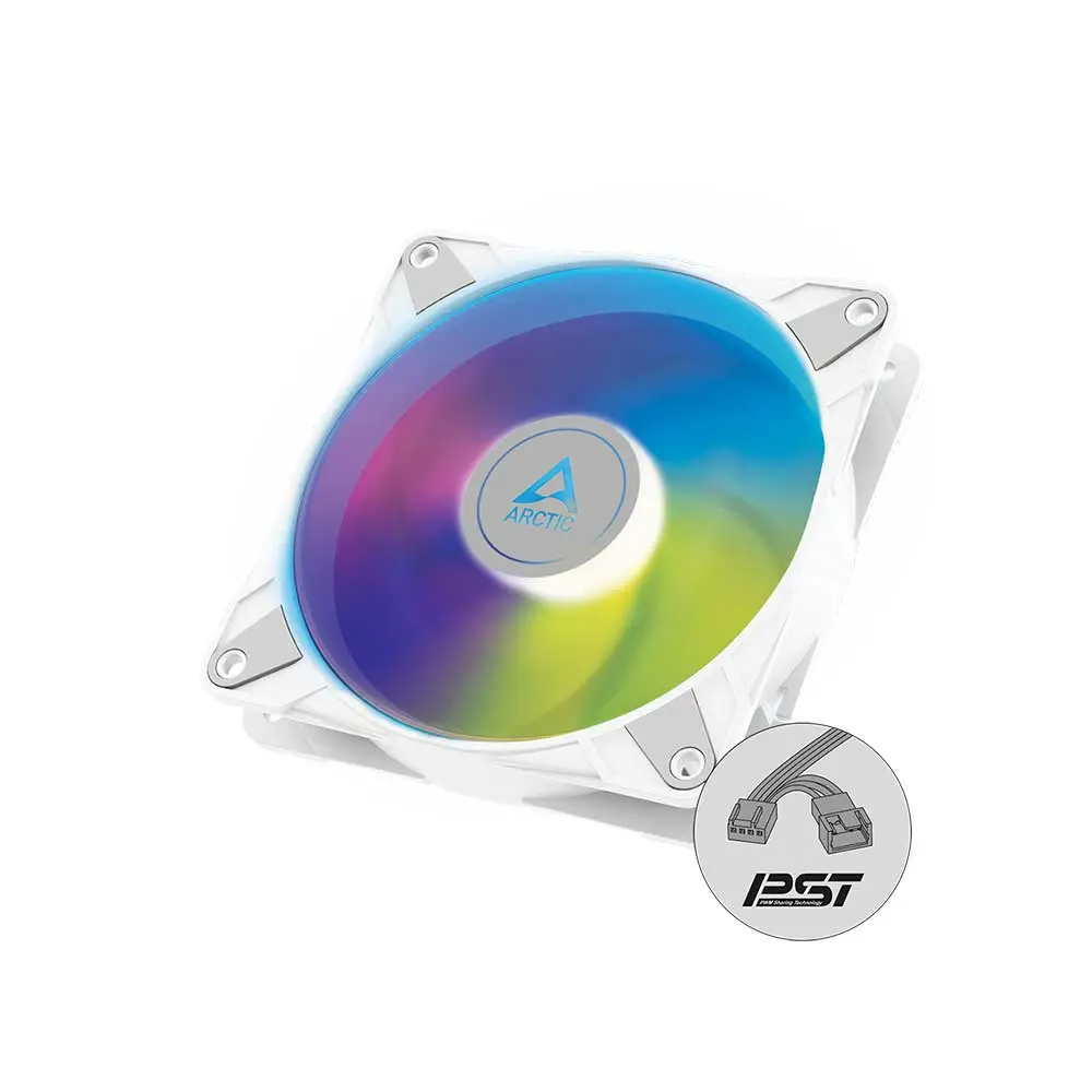 ARCTIC P14 PWM PST ARGB White Cabinet Fan (Single Pack)