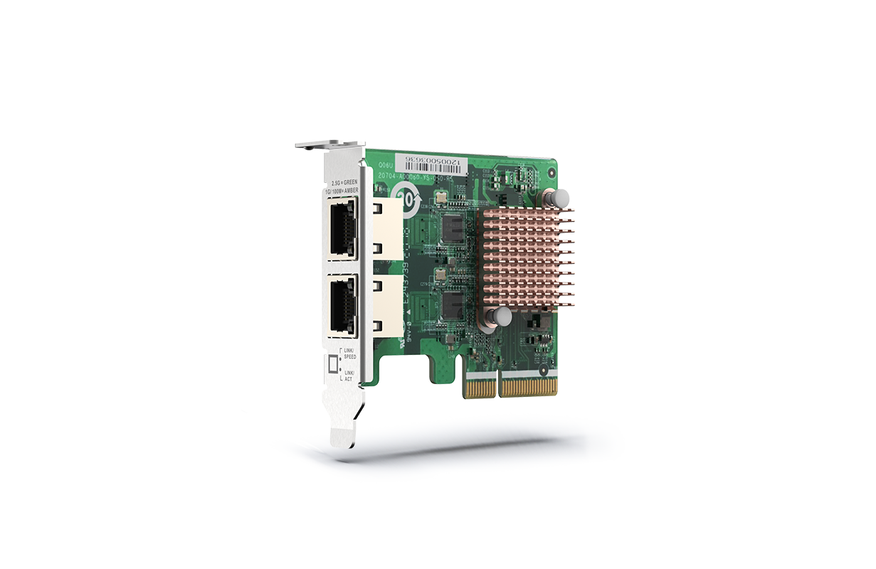 QNAP QXG-2G2T-I225 Dual Port 2.5GbE 4-Speed Network Card