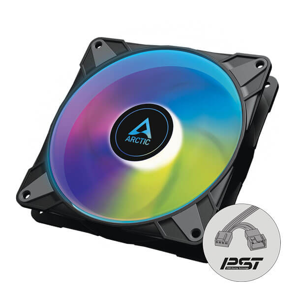 Arctic P14 PWM PST ARGB Black Cabinet Fan