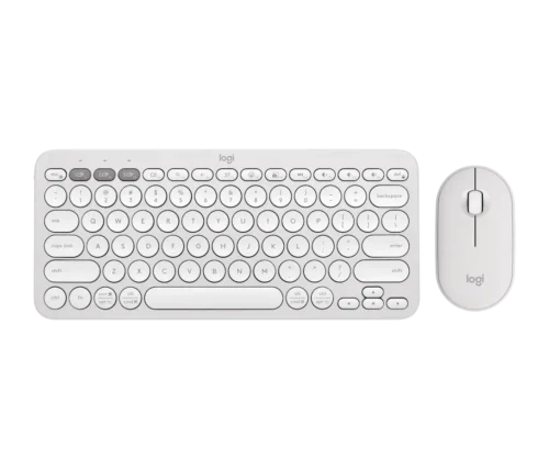 Logitech Pebble 2 White Wireless Mouse & Keyboard