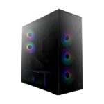 ARCTIC XTENDER VG (BLACK) Tinted Glass Mid Tower Cabinet