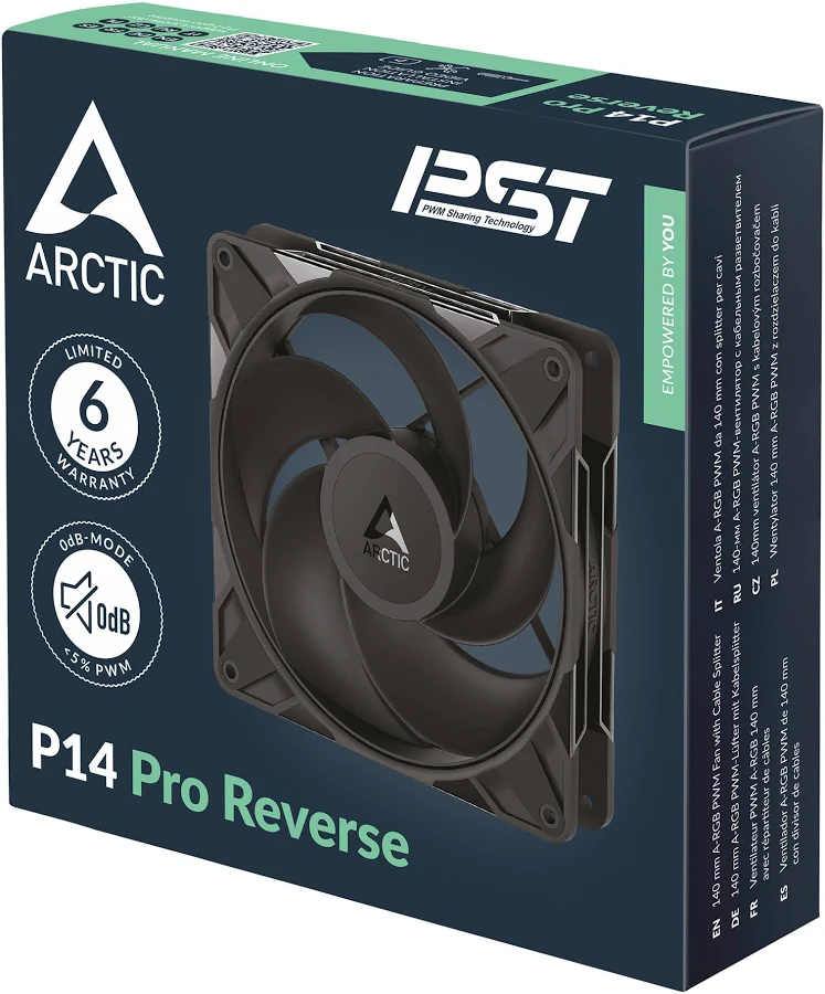 ARCTIC P14 Pro Reverse 140mm Cabinet Fan