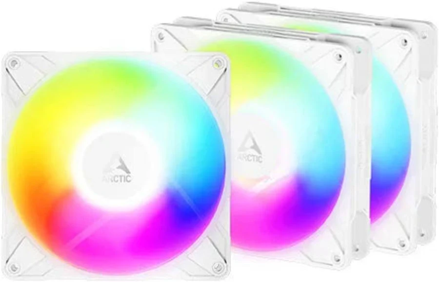 Arctic P14 Pro Reverse A-RGB 140mm Triple Pack White Cabinet Fan