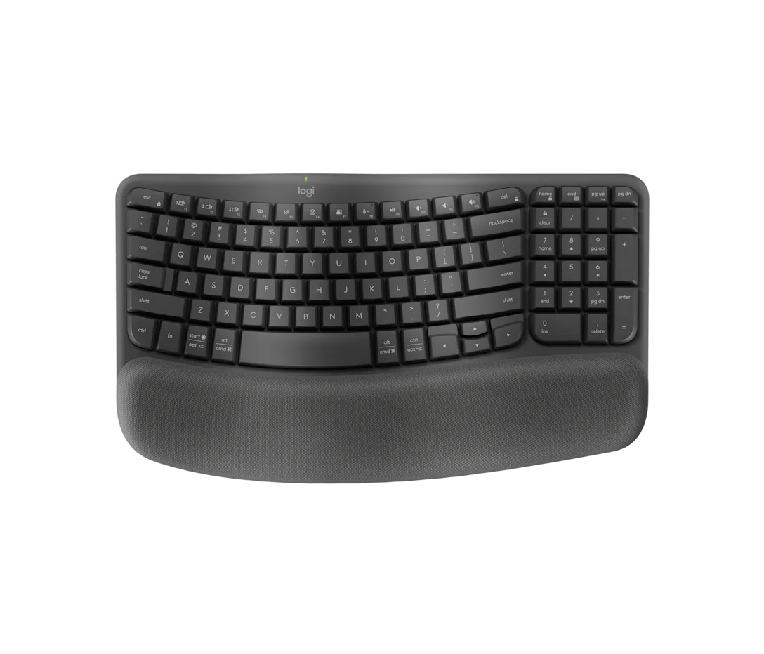 Logitech Wave Keys Wireless Ergonomic Keyboard in Graphite