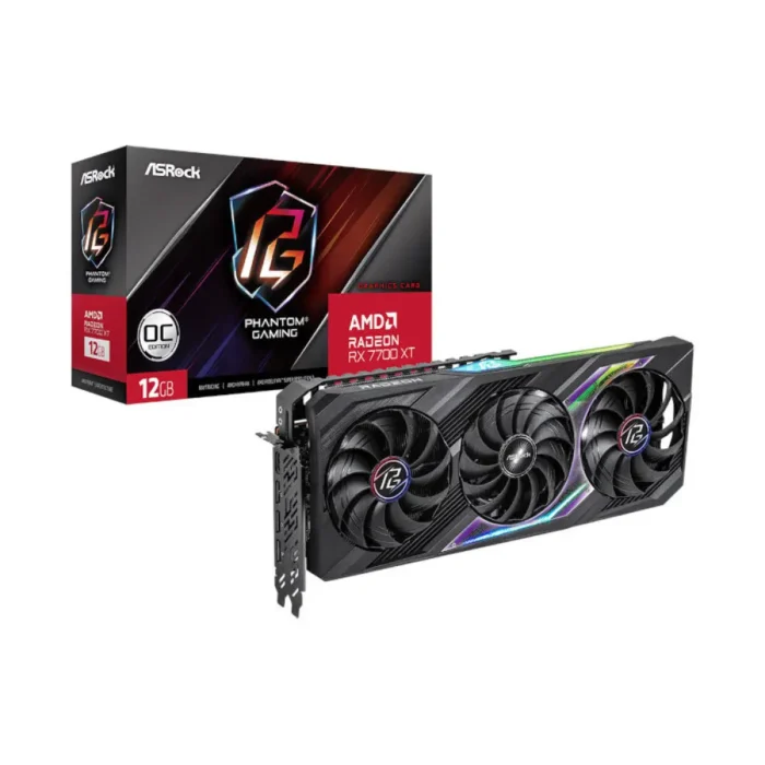 ASRock RX 7700 XT Phantom Gaming OC 12GB GDDR6 Graphics Card