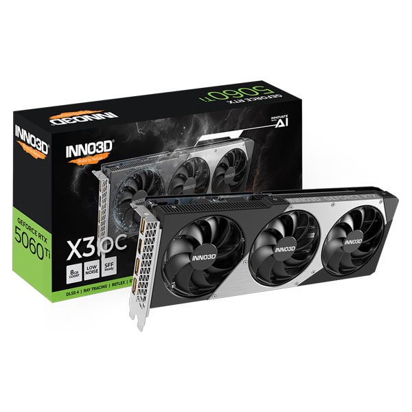 INNO3D GeForce RTX 5060 Ti X3 OC 8GB GDDR7 Graphics Card