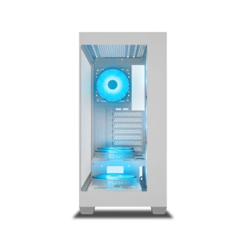 ANT Esports Crystal X7 White Mid-Tower Cabinet