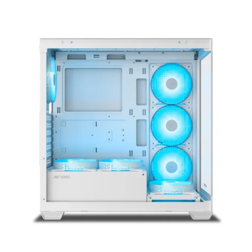 ANT Esports Crystal X7 White Mid-Tower Cabinet