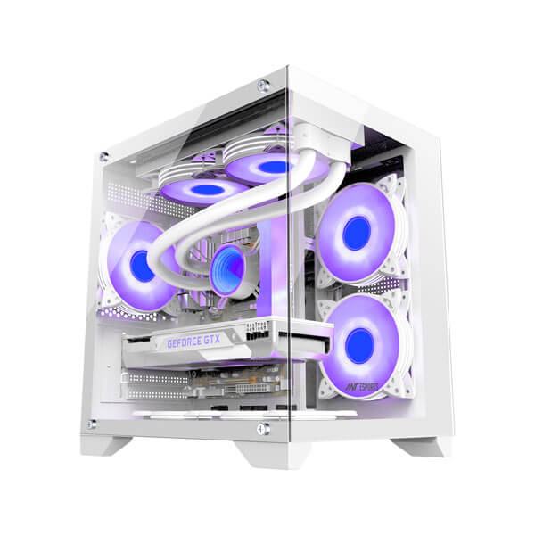 Ant Esports Crystal Z2 ARGB White M-ATX Mid-Tower Cabinet