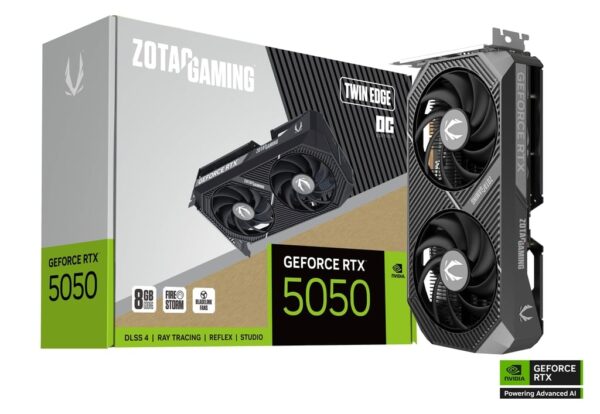 ZOTAC GeForce RTX 5050 Twin Edge OC 8GB GDDR6 Graphics Card