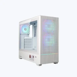 CC- ZEBRONICS COMPUTER CASE (INFERNO FLIP WHITE) GAMING CHASSIS